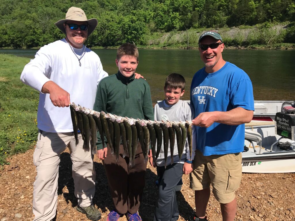 A Family with a limit of rainbow trout